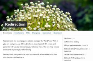 Reindirizzamenti Plugin Redirection