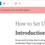 correggere l'errore JSON non valido WordPress