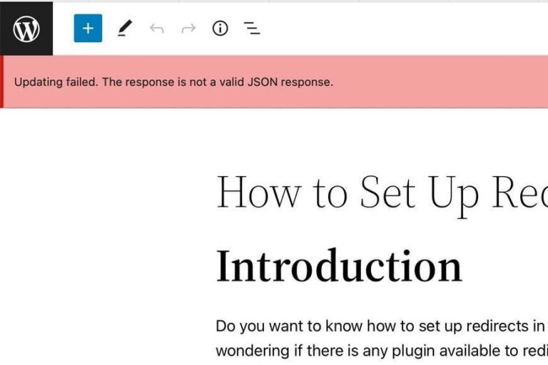 correggere l'errore JSON non valido WordPress