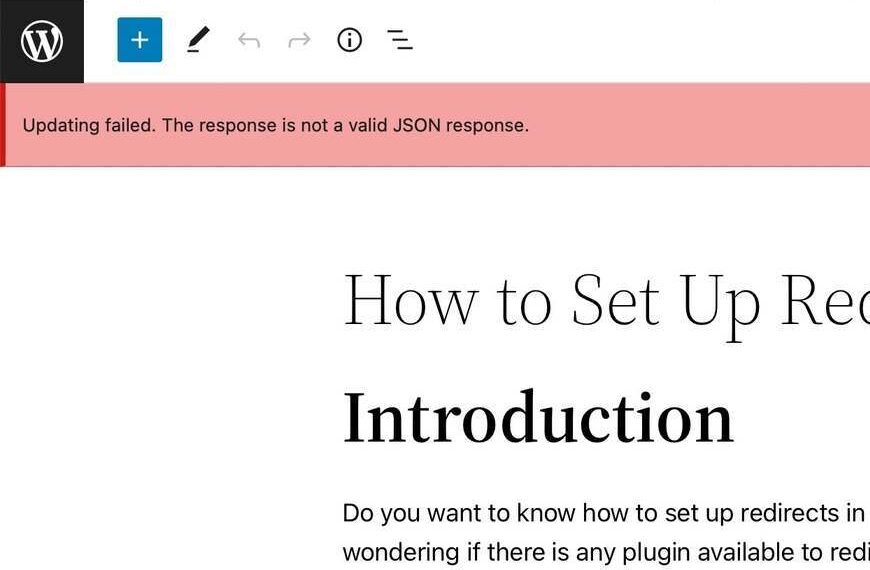 correggere l'errore JSON non valido WordPress