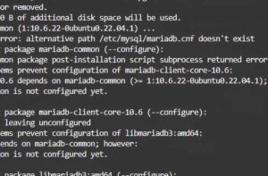 path /etc/mysql/mariadb.cnf doesn't exist