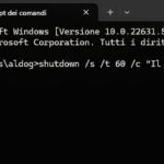 comando shutdown da terminale Windows