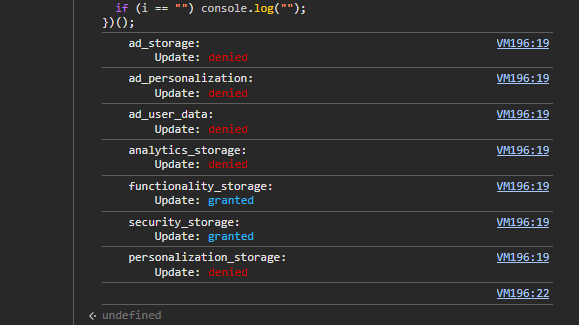 Verificare Google Consent Mode