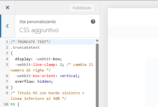 Aggiornare il tema WordPress